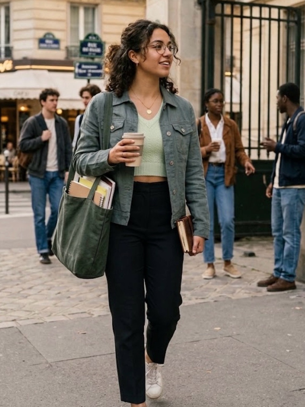Jones New York Slate Green Denim Jacket